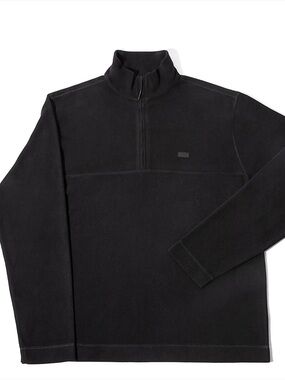 Rains Addis Fleece Black Half-Zip Pullover - Medium & Large
